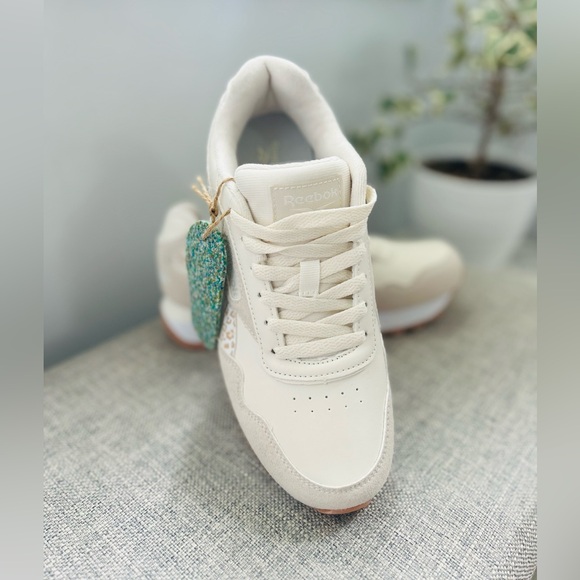 NEW REEBOK Leather Harman Double Sneakers White/Beige - Picture 4 of 7